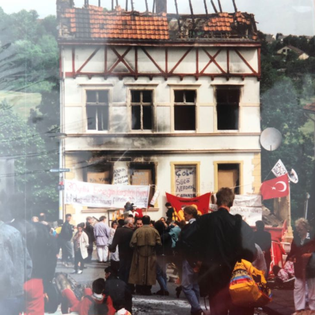Das ist das Haus der Familie Genç in Solingen, das am 29. Mai 1993 brannte.